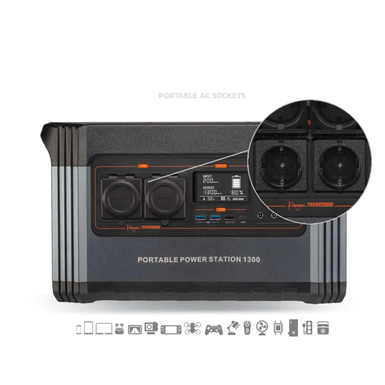 Xtreme Power Station Portable - 1300 Watts - 392000 mAh - Black/Orange