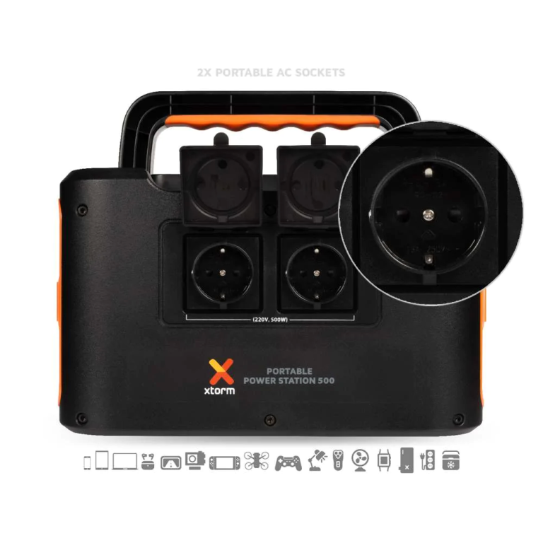 Xtreme Power Station Portable - 500 Watts - 192000 mAh - Black/Orange