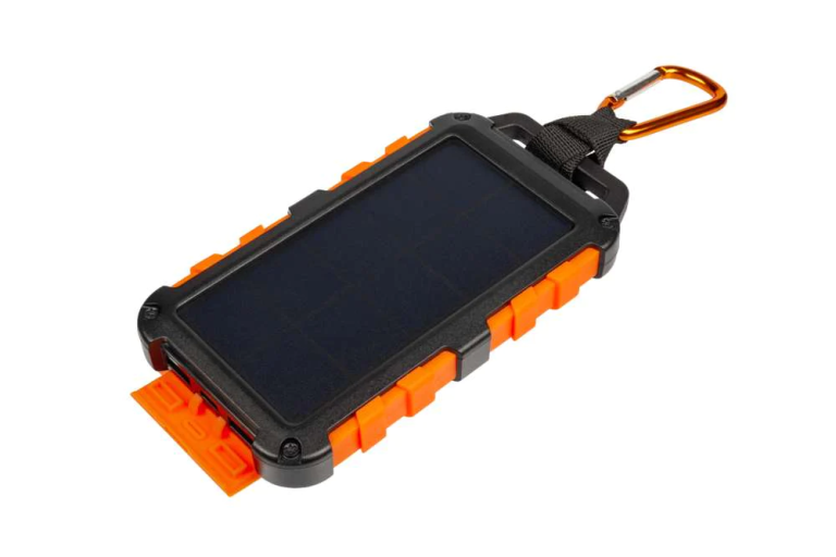 Xtreme Solar Power Bank Charger - 10000 mAh - Black/Orange
