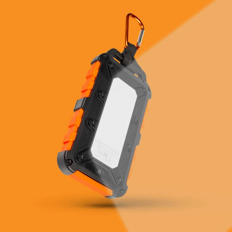 Xtreme Solar Power Bank Charger - 10000 mAh - Black/Orange