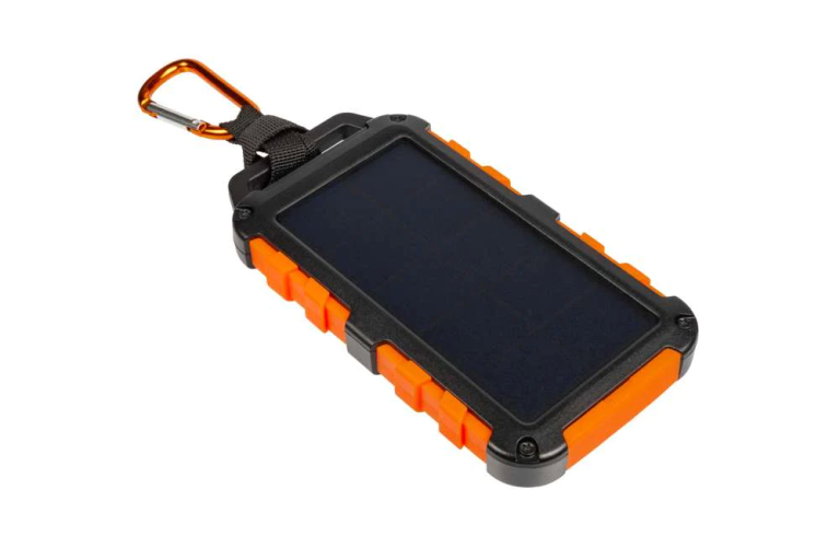 Xtreme Solar Power Bank Charger - 10000 mAh - Black/Orange