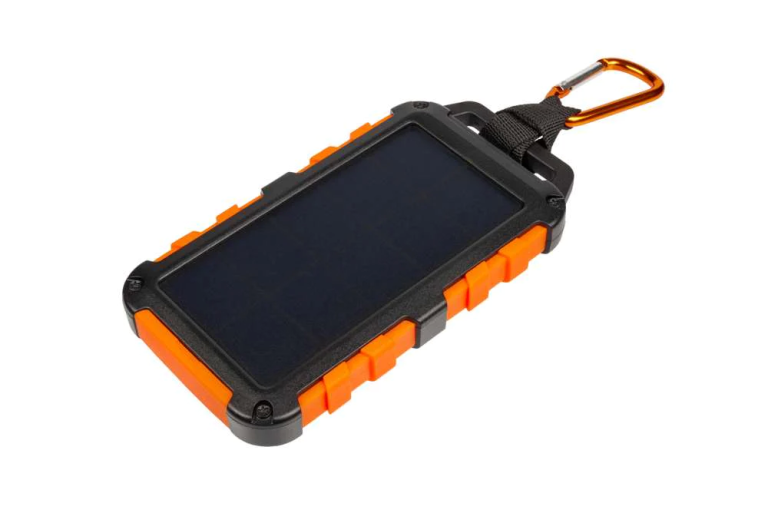 Xtreme Solar Power Bank Charger - 10000 mAh - Black/Orange