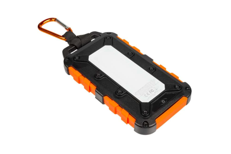 Xtreme Solar Power Bank Charger - 10000 mAh - Black/Orange