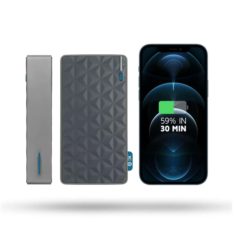 FS4 Power Bank 20 Watts - 20000 mAh - Grey/Blue