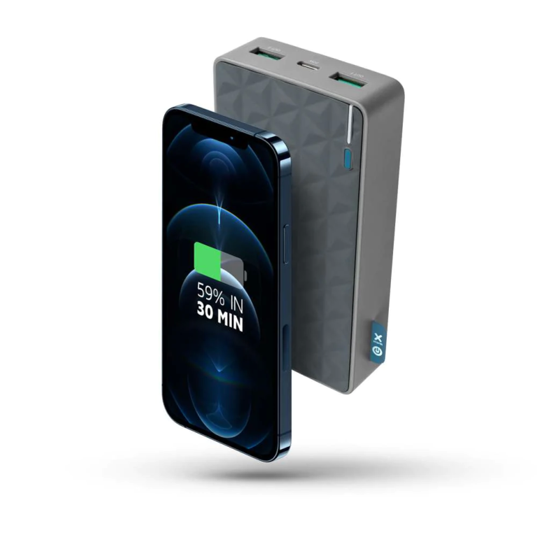 FS4 Power Bank 20 Watts - 20000 mAh - Grey/Blue