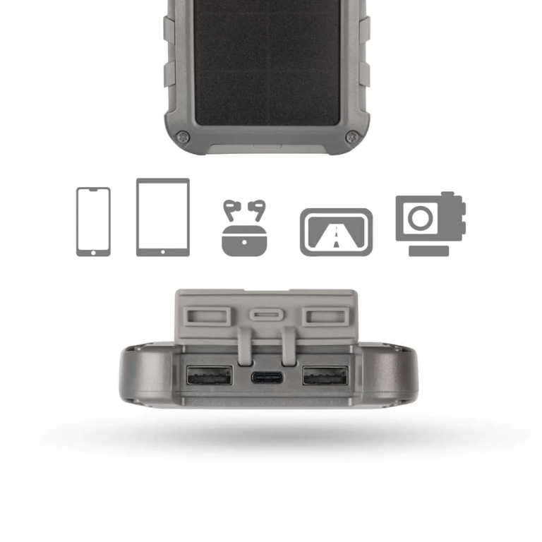 FS4 Solar Power Bank 20 Watts - 10000 mAh - Grey/Dark Grey
