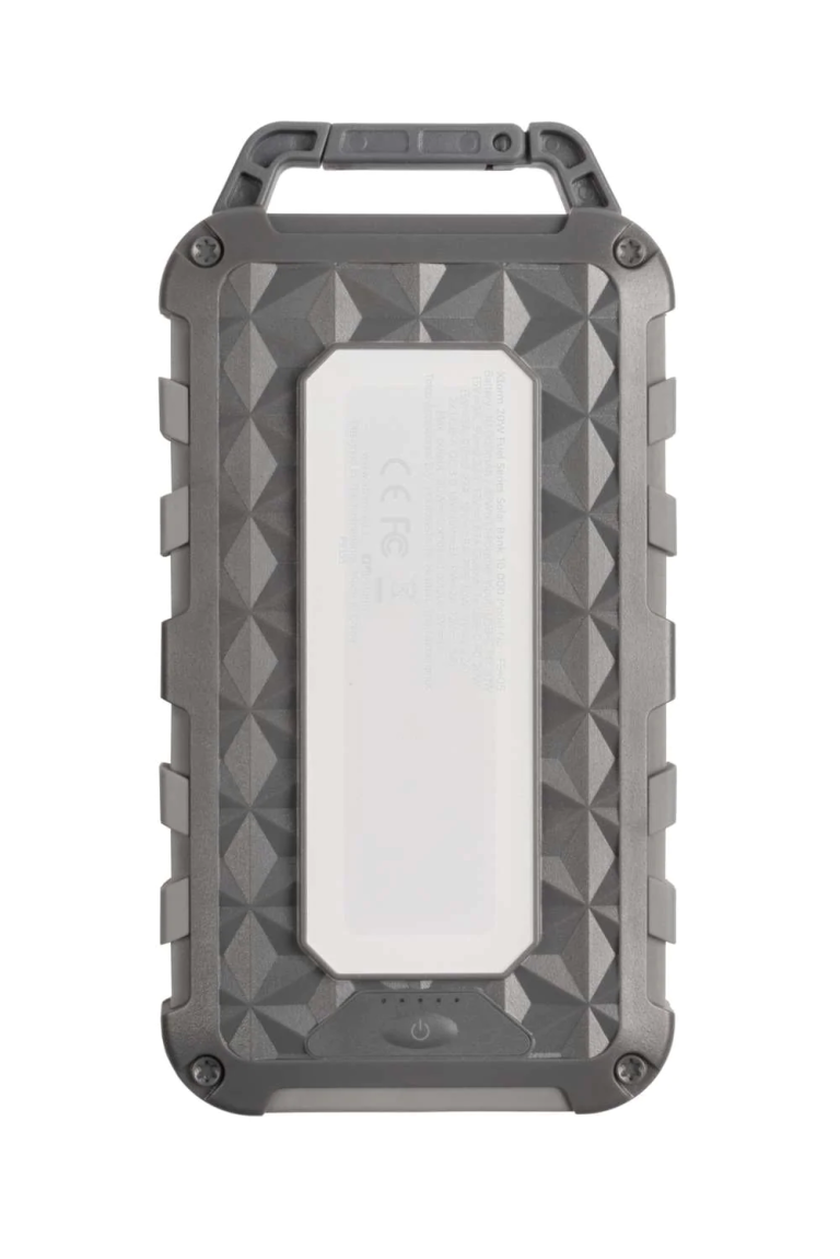FS4 Solar Power Bank 20 Watts - 10000 mAh - Grey/Dark Grey