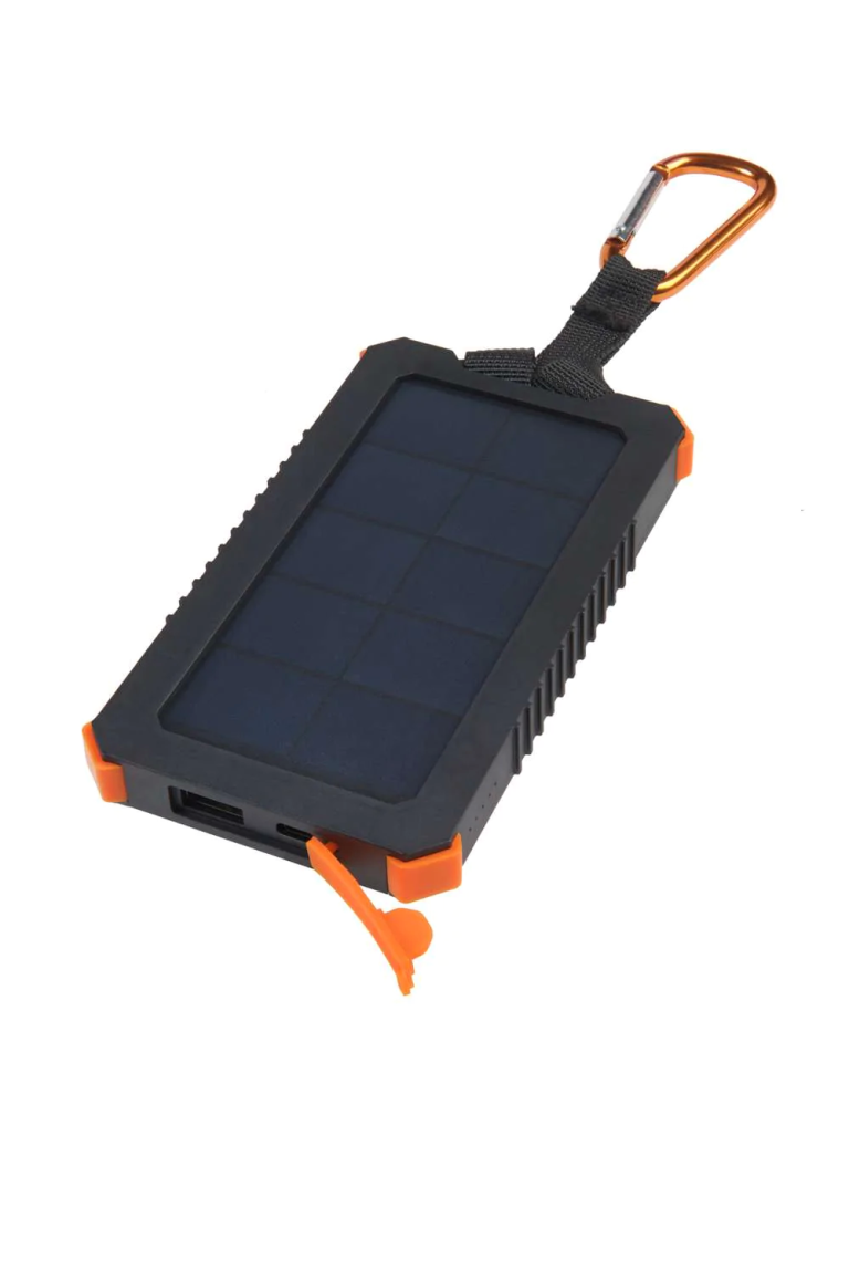 Xtreme Solar Power Bank Charger - 5000 mAh - Black/Orange