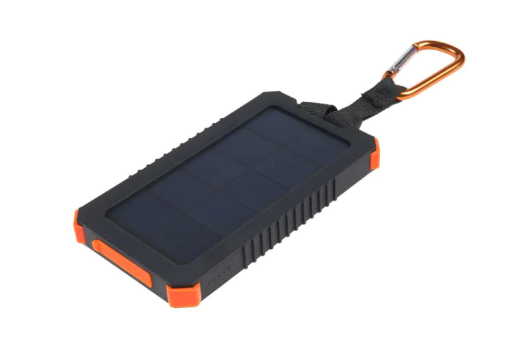 Xtreme Solar Power Bank Charger - 5000 mAh - Black/Orange