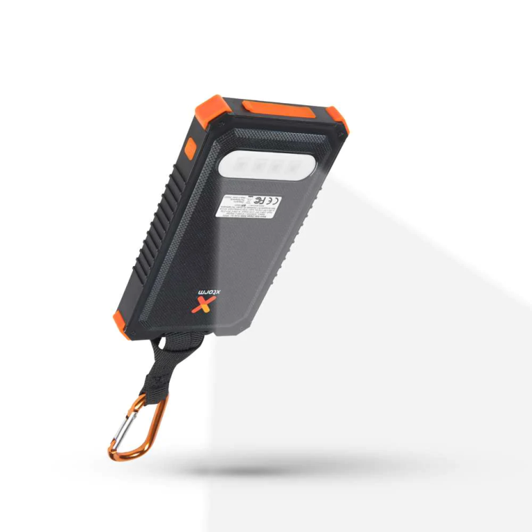 Xtreme Solar Power Bank Charger - 5000 mAh - Black/Orange