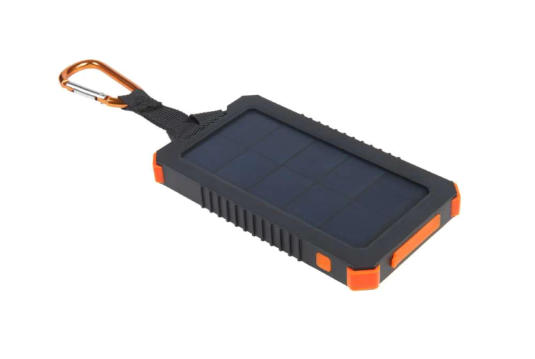 Xtreme Solar Power Bank Charger - 5000 mAh - Black/Orange