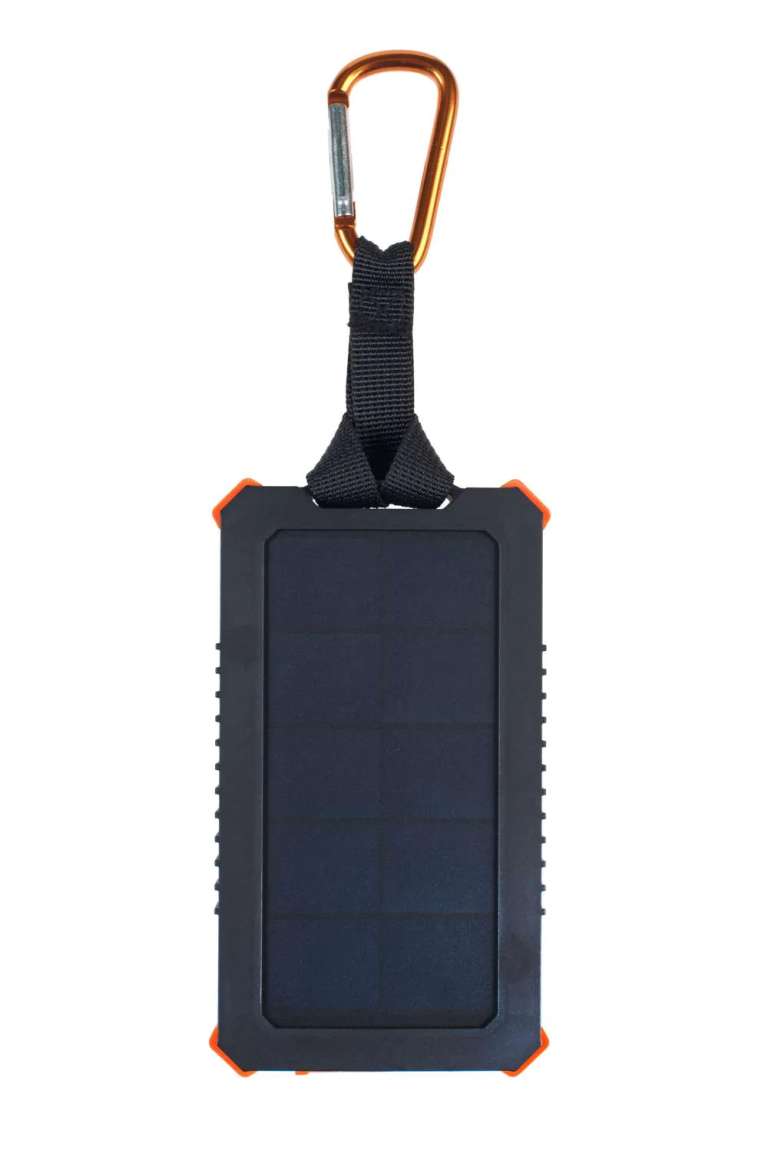 Xtreme Solar Power Bank Charger - 5000 mAh - Black/Orange