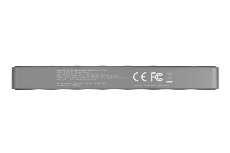 FS4 Power Bank 20 Watts - 10000 mAh - Grey/Orange