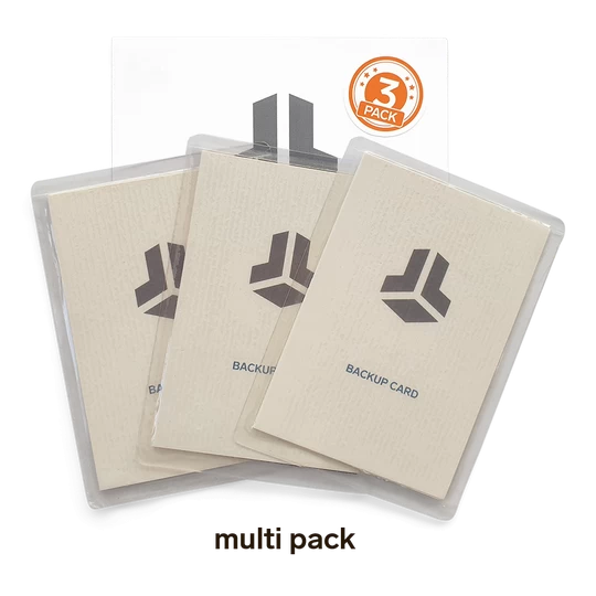 Резервна карта для сід-фрази, 3 шт. Backup card for seed phrase