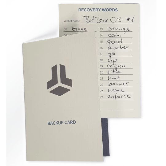 Резервна карта для сід-фрази, 3 шт. Backup card for seed phrase