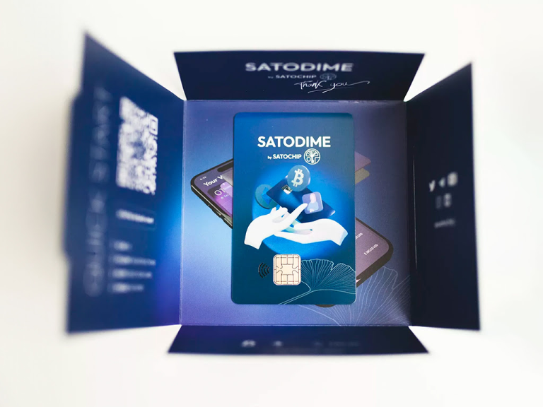 Satochip Satodime, смарт-карта холодного зберігання крипти, NFC